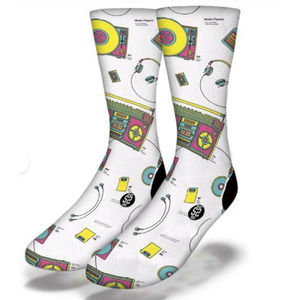 90s Old School Electronics Socks by Savvy Sox NEW Made in the USA Retro